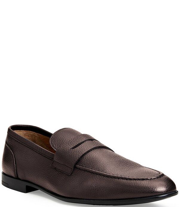ブルーノマグリ メンズ シューズ スリッポン・ローファー レザー Bruno Magli Mens Lastra Leather Penny Loafers Brown ブラウン