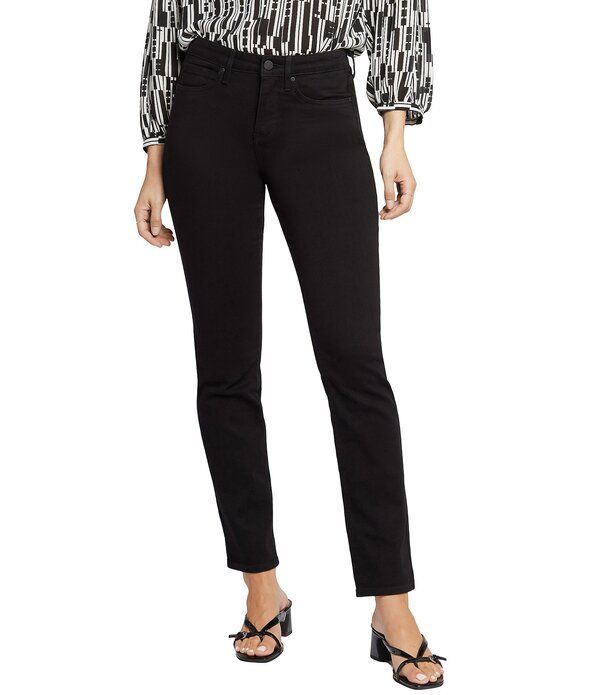 エヌワイディージェイ レディース ボトムス デニムパンツ プチ ジーンズ NYDJ Petite Size Sheri Slimid Rise Stretch Denim Jeans Black ブラ