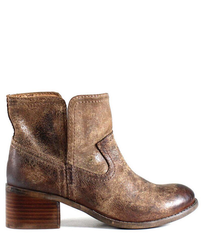 ディバトゥルー レディース シューズ ブーツ・レインブーツ レザー Diba True Walnut Grove Distressed Leather Western Booties Tan タン