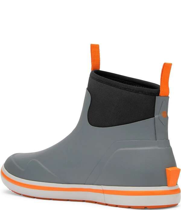 ラクロス メンズ シューズ ブーツ・レインブーツ LaCrosse Mens Alpha Waterproof 6 Deck Boots GreyOrange グレー