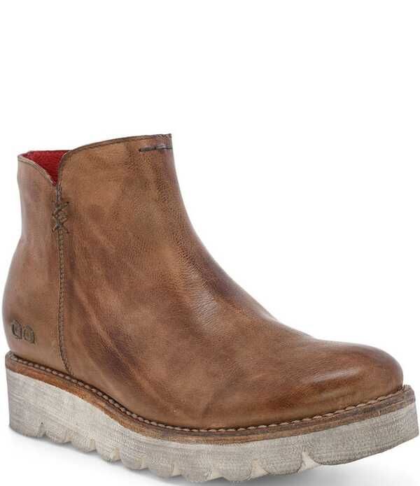ベッドステュ レディース シューズ ブーツ・レインブーツ プラットフォーム レザー Bed Stu Lydyi Leather Platform Booties Tan タン