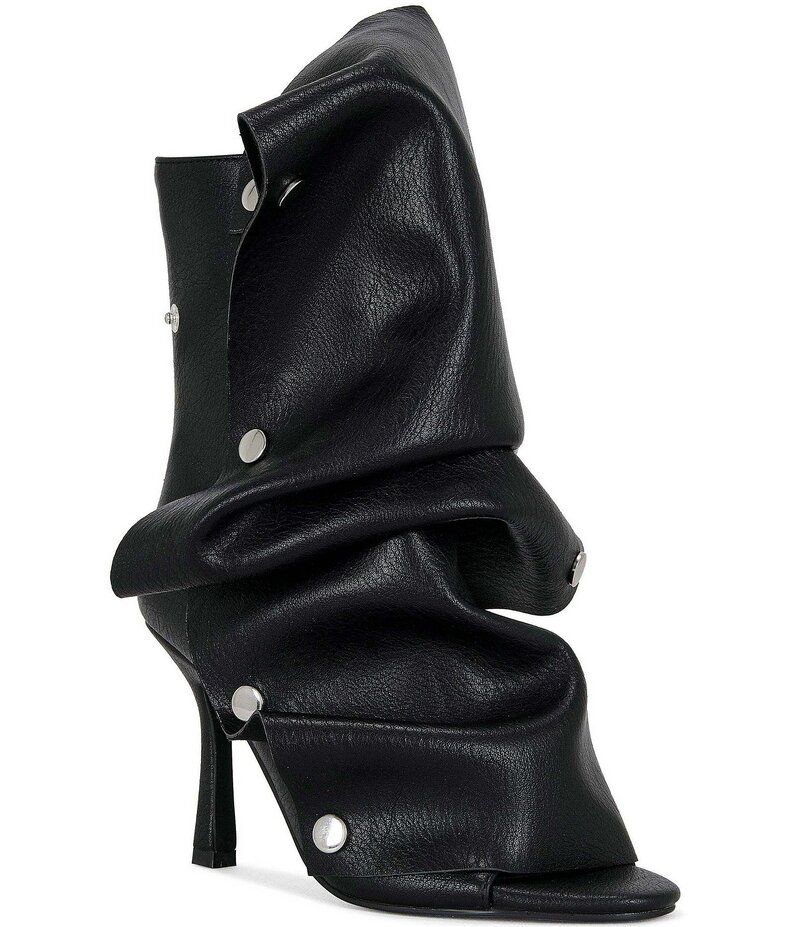 アザレア ワン レディース シューズ ブーツ・レインブーツ Azalea Wang Birdsong Slouchy Snap Hardware Peep Toe Booties Black ブラック
