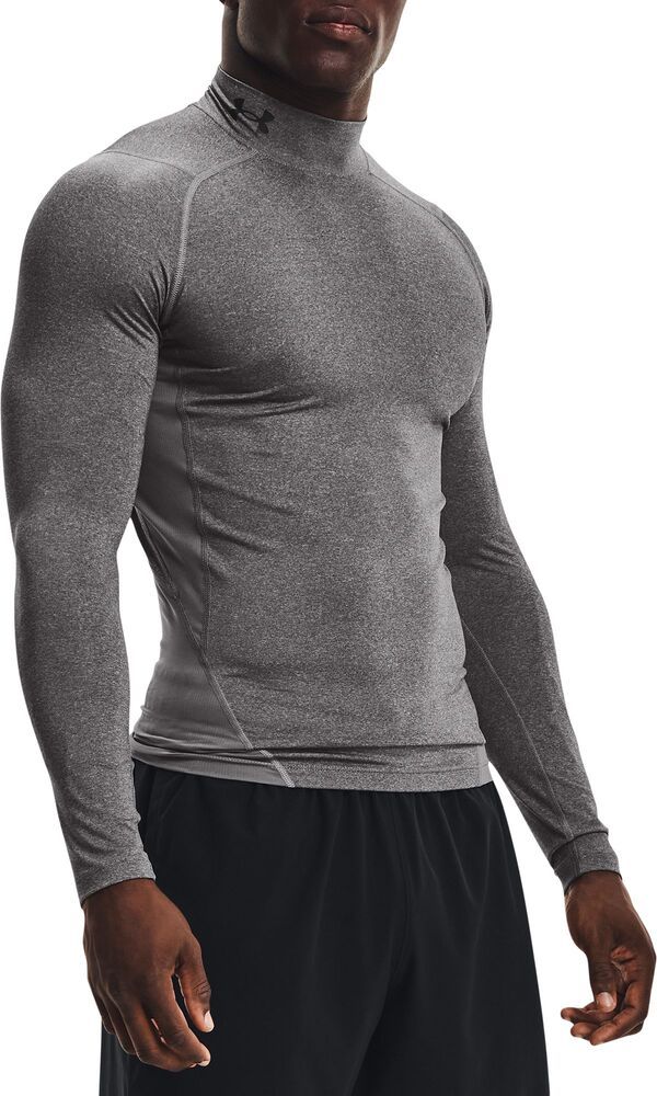アンダーアーマー メンズ トップス シャツ モックネック Under Armour Mens HeatGear Mock Neck Long Sleeve Compression Shirt Carb