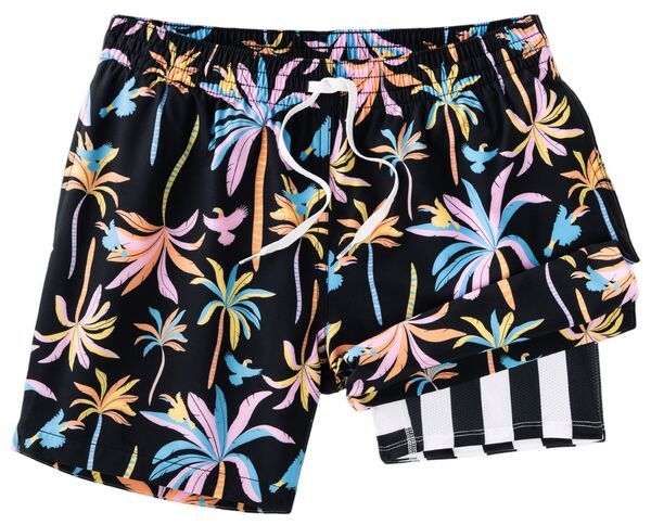チャビーズ メンズ 水着 ハーフパンツ・ショーツ chubbies Mens Classic Lined 55 Swim Trunks Black Light Nights ブラック 18,886円