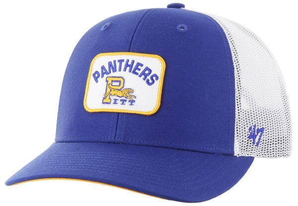 フォーティーセブン メンズ アクセサリー 帽子 ヴィンテージ 47 Mens Pitt Panthers Royal Vintage Novak Trucker Adjustable Hat NoCo