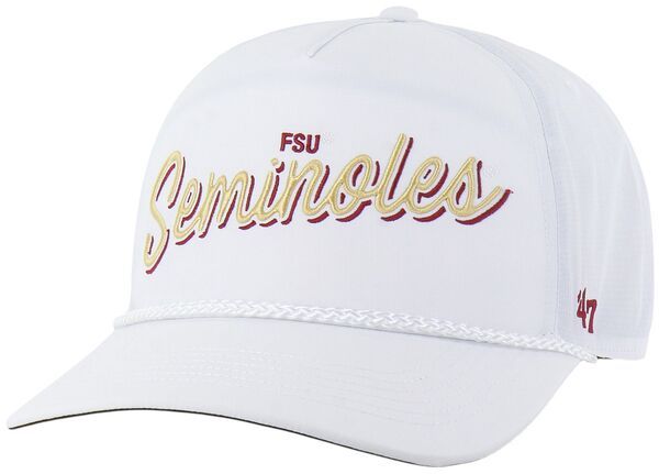 フォーティーセブン レディース アクセサリー 帽子 47 Adult Florida State Seminoles White Brrr Fairway Hitch Adjustable Hat N