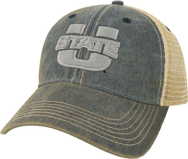 リーグレガシー メンズ アクセサリー 帽子 LeagueLegacy Utah State Aggies Blue Old Favorite Adjustable Trucker Hat NoColo