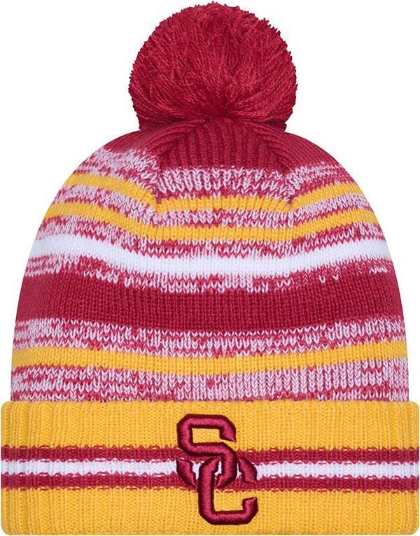 ニューエラ レディース アクセサリー 帽子 ニット New Eradult USC Trojans Dark Red Cheer Knit Hat NoColor レッド