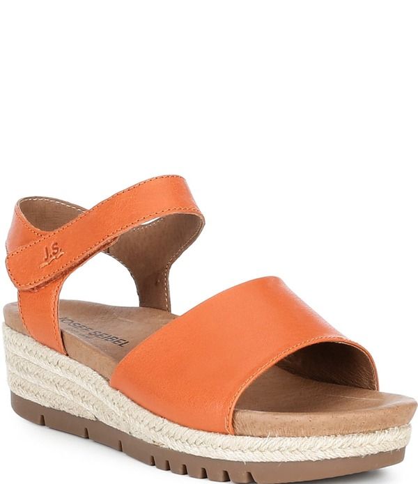 ジョセフセイベル レディース シューズ スリッポン・ローファー サンダル Josef Seibel Miranda 02 Espadrille Wedge Sandals Orange オレンジ