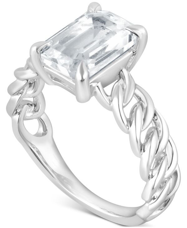 バッジェリーミシュカ レディース アクセサリー リング Badgley Mischka Certified Lab Grown Diamond EmeraldCut Chain Link Solita