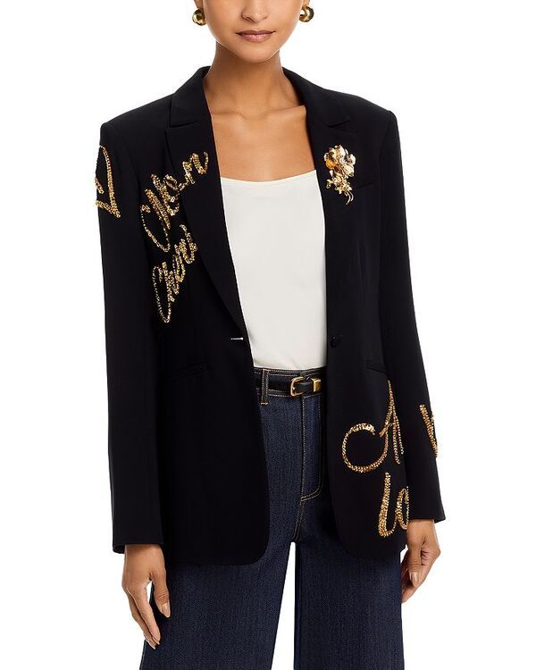 サンク セプト レディース アウター ジャケット・ブルゾン スパンコール ブレザー グラフィック Cinq Sept Sequinned Graphic Blazer Blackgold ブラック 51,480円
