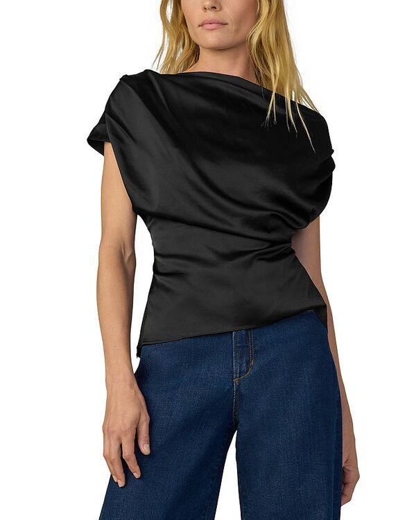 ジョーズジーンズ レディース トップス シャツ ドレープ ブラウス Joes Jeans The Isla Draped Blouse Black ブラック