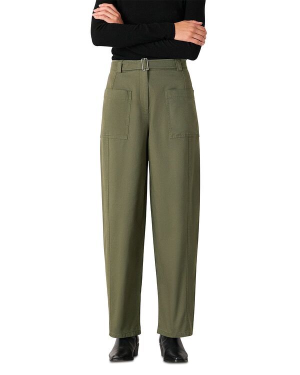 ホイッスルズ レディース ボトムス カジュアルパンツ Whistles Belted Barreleg Pants Khaki カーキ