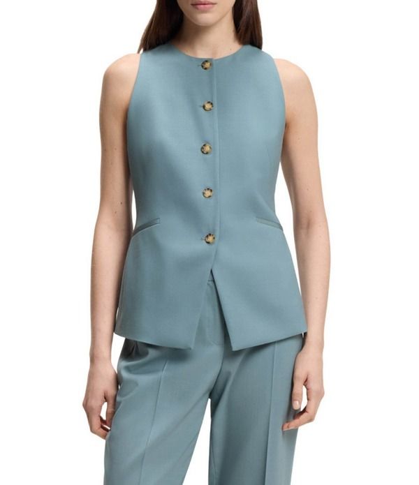 ヒューゴボス レディース アウター ベスト クルーネック ノースリーブ BOSS By Hugo Boss Juleran Coordinating Crew Neck Sleeveless Vest