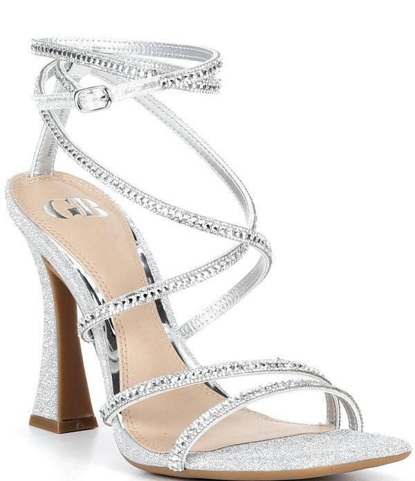 ジービー レディース シューズ サンダル アンクル GB GoldenHour Glitter Strappy Ankle Strap Dressandalsilver シルバー