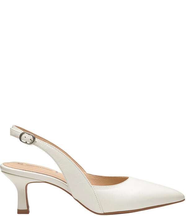 ジョンストンアンドマーフィー レディース シューズ ヒール レザー Johnston Murphy Womens Lindsey Leather Slingback Pumps White ホワイト 26,492円