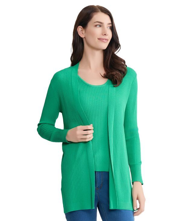 【送料無料】 ジョーンズニューヨーク レディース ニット・セーター アウター Womens Sutton LongSleeve Cardigan Kelly