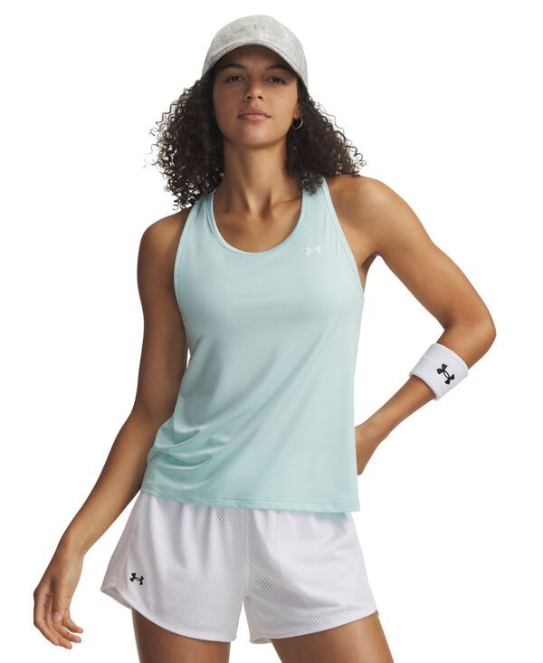 【送料無料】 アンダーアーマー レディース タンクトップ トップス Womens Round Neck Training Tank Top Refresh Mint White