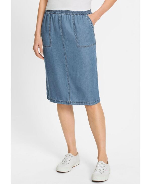 【送料無料】 オルセン レディース スカート ボトムス Womens Soft Denim PullOn Skirt Blue denim