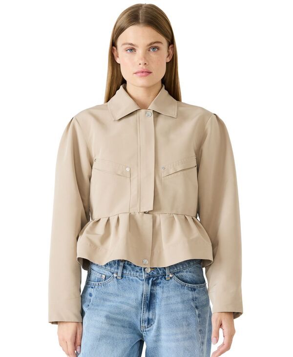 【送料無料】 スティーブ マデン レディース ジャケット・ブルゾン アウター Womens Sloan Collared Neck Jacket Savannah Tan