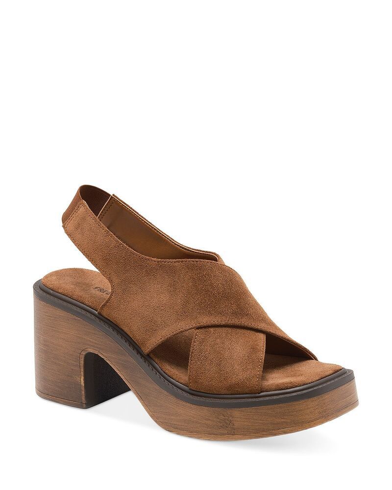 フリーピープル レディース シューズ サンダル プラットフォーム Free People Womens Cora Platform Clog Sandals Cognac Suede