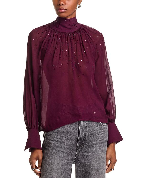 ジェネレーションラブ レディース トップス シャツ ブラウス Generation Love Noor Crystal Blouse Cabernet