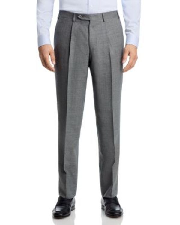 カナーリ メンズ ボトムス カジュアルパンツ レギュラーフィット Canali Monza Pleat M lange Regular Fit Pants Charcoal チャコール 68,090円