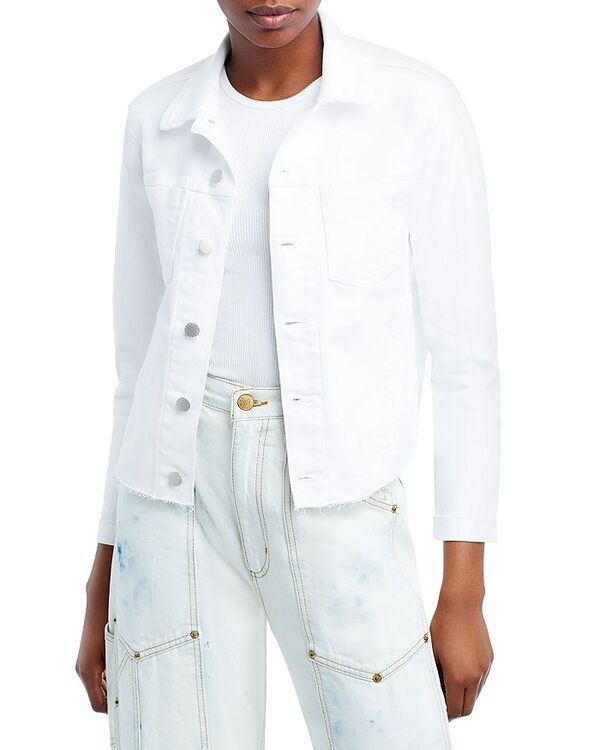 ラジャンス レディース アウター ジャケット・ブルゾン デニム ジャケット LAGENCE Janelle SlimFit Raw Denim Jacket Blanc デニム