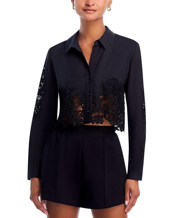 ラジャンス レディース トップス シャツ ブラウス レース LAGENCE Seychelle Lace Crop Blouse Black ブラック
