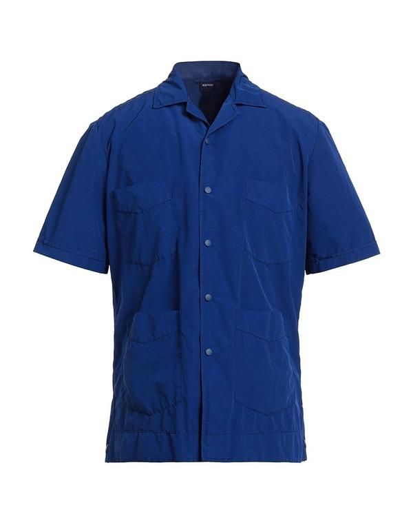 アスペジ メンズ トップス シャツ ASPESI 無地シャツ Blue ブルー