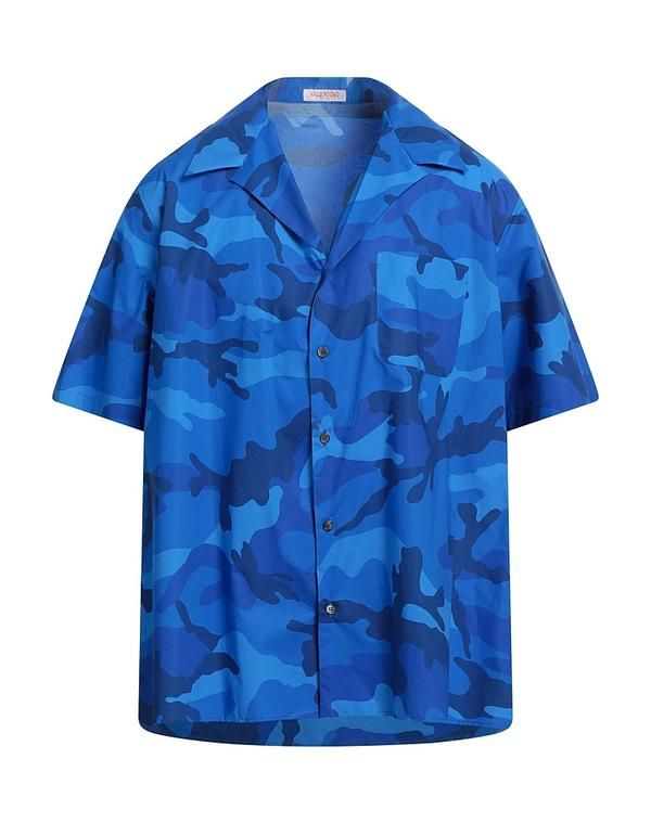 ヴァレンティノ メンズ トップス シャツ VALENTINO GARAVANI 柄入りシャツ Blue ブルー