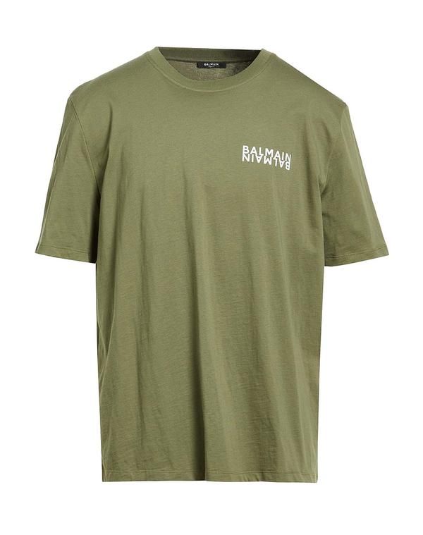 バルマン メンズ トップス Tシャツ BALMAIN Ｔシャツ Military Green グリーン