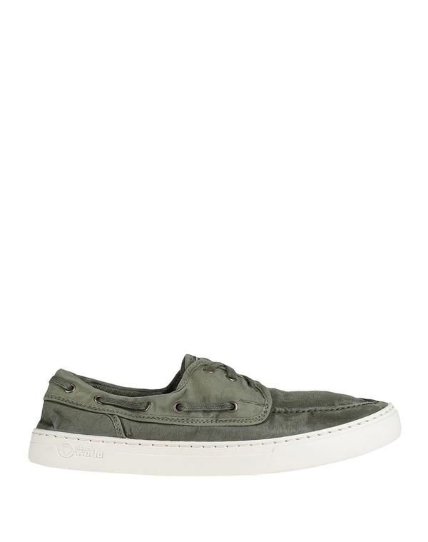 ナチュラルワールド メンズ シューズ スリッポン・ローファー NATURAL WORLD モカシン Military Green グリーン