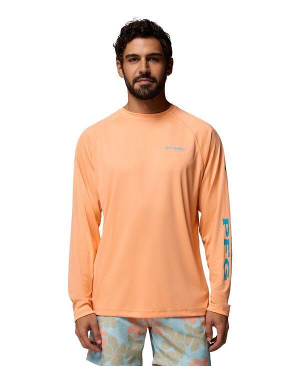 コロンビア メンズ トップス Tシャツ Columbia Mens Terminal Tackle UPF 50 Quick Dry Shirt Bright NectarOcean Tealogo