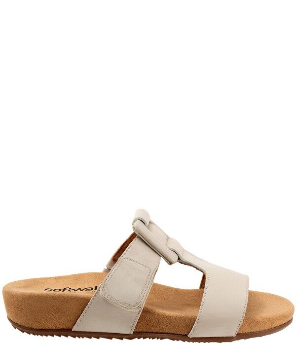 ソフトウォーク レディース シューズ サンダル レザー Softwalk Bexley Leather SlipOn Sandals Ivory アイボリー