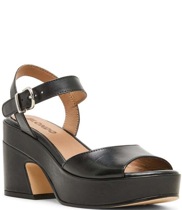 ブロンド レディース シューズ サンダル アンクル レザー Blondo Mona Waterproof Leather Ankle Strap Dressandals Black ブラック 22,110円