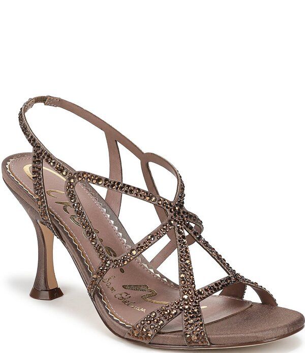 サムエデルマン レディース シューズ サンダル シルク Circus NY by Sam Edelman Louisa Embellished Silk Strappy Slingback Dress