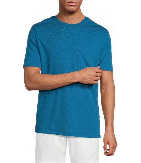 ラウンドトゥリーアンドヨーク メンズ トップス シャツ Roundtree Yorke Solid Cloud Short Sleeve Pocket Crew TShirt Dark Teal ティ 6,275円