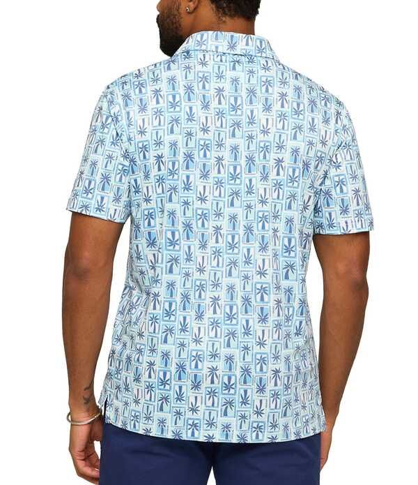 チャビーズ メンズ トップス シャツ ニット Chubbies Miami Mosaic Short Sleeve Knit Performance Poloptic White ホワイト