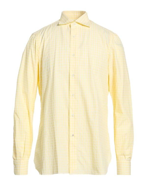 イザイア メンズ トップス シャツ ISAIA チェック柄シャツ Pastel Yellow イエロー