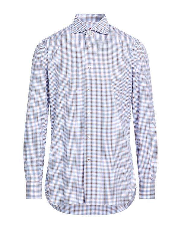 イザイア メンズ トップス シャツ ISAIA チェック柄シャツ Light Blue ブルー