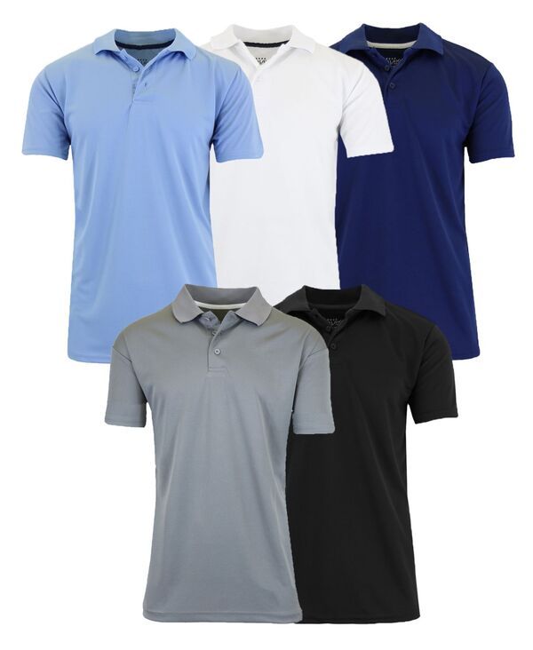 ギャラクシーバイハルビック メンズ トップス ポロシャツ Galaxy By Harvic Mens RegularFit MoistureWicking Polo Shirt Set 5Pack L