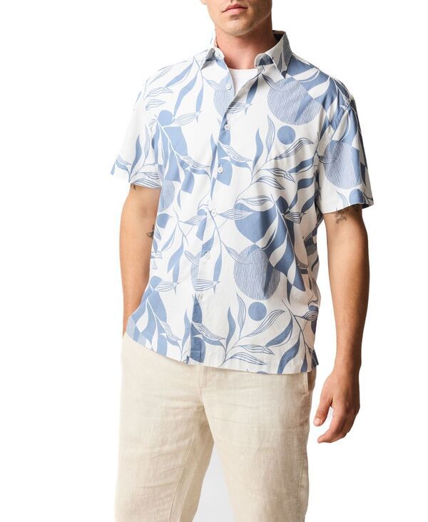ロッドアンドグン メンズ トップス シャツ Rodd Gunn Mens Carrington Shirt Stonewash