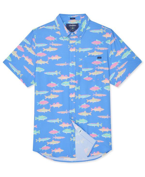 チャビーズ メンズ トップス シャツ Chubbies Mens Get Schooled Performance Friday Shirt Medium Blue ブルー