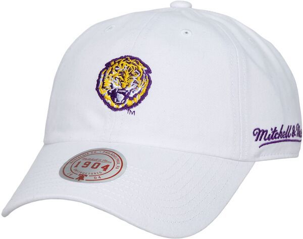 ミッチェルネス メンズ アクセサリー 帽子 Mitchell Ness Adult LSU Tigers White Backburst Adjustable Hat NoColor ホワイト