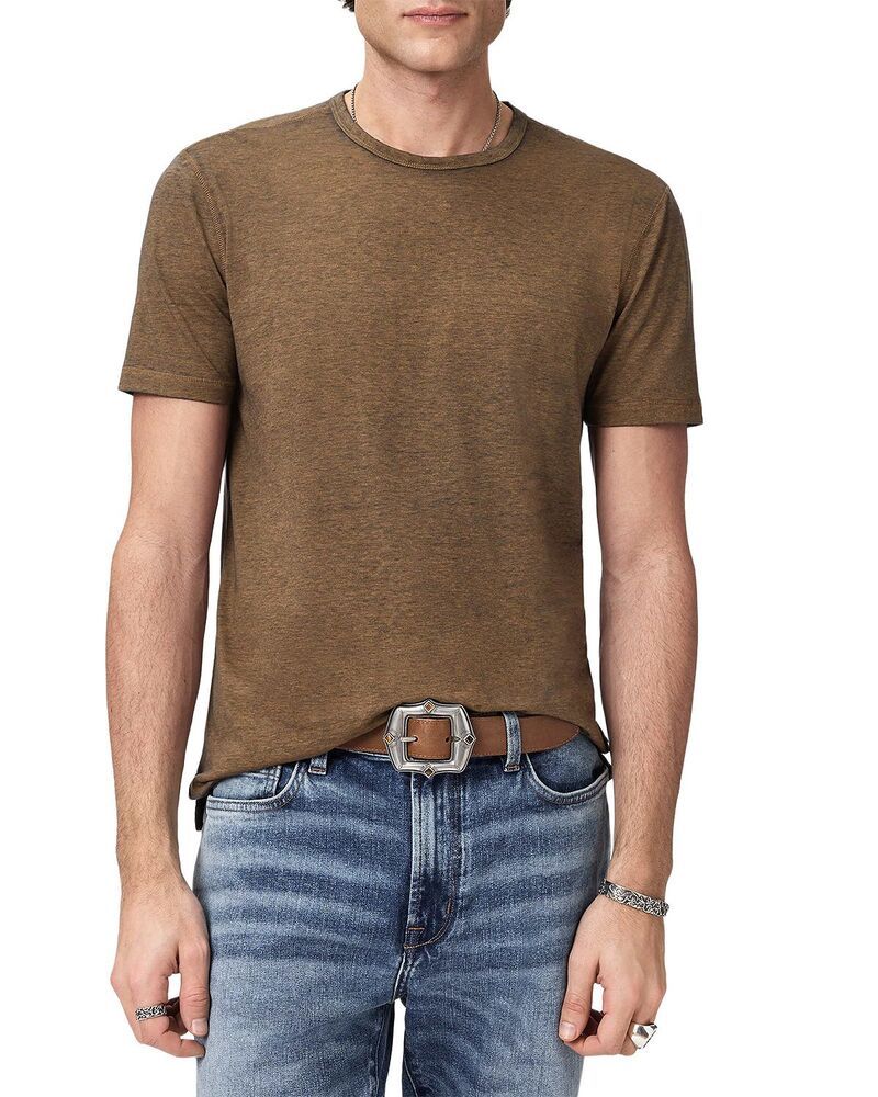 ジョンバルベイトス メンズ トップス シャツ John Varvatos Bale Burnout Short Sleeve TShirt Brown Sugar ブラウン