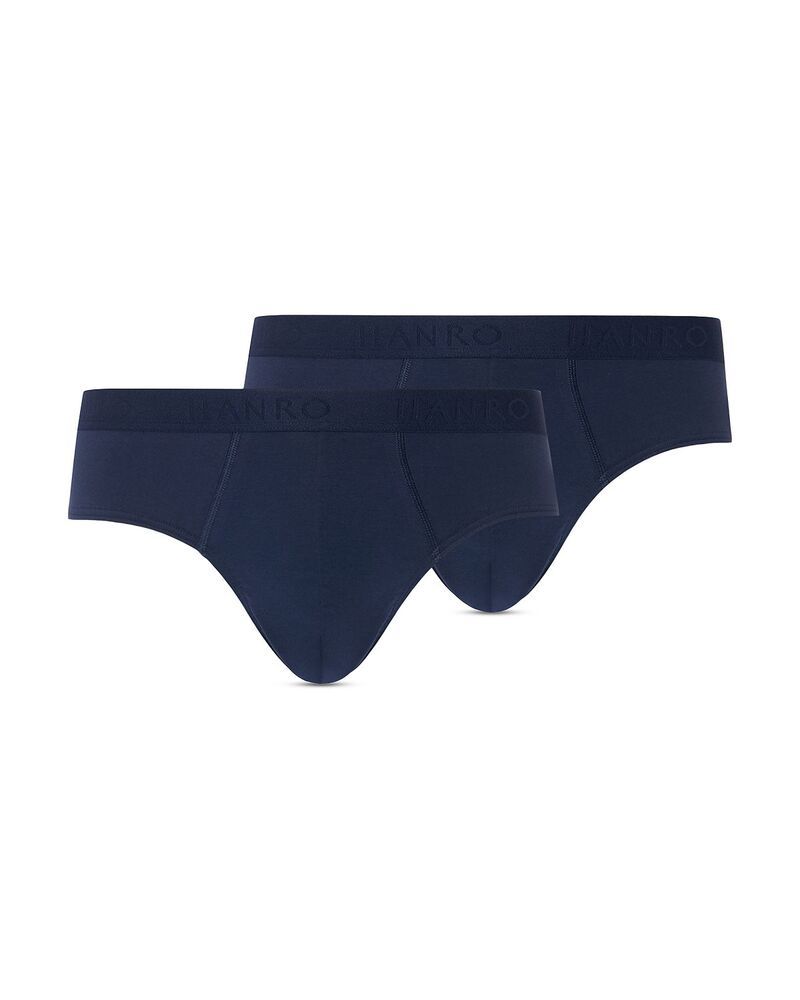 ハンロ メンズ アンダーウェア ブリーフパンツ コットン Hanro Cotton Essential Briefs Pack of 2 Deep Navy ネイビー 18,186円