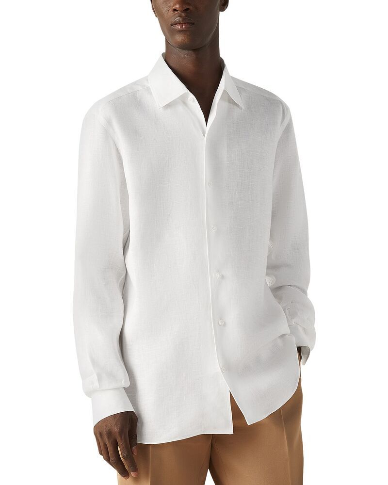 ゼニア メンズ トップス シャツ ZEGNA Oasi Lino Shirt White ホワイト