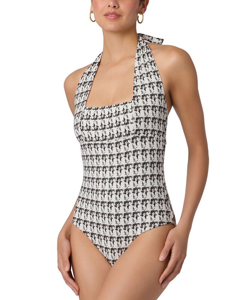 ショシャーナ レディース 水着 上下セット ホルター Shoshanna Retro Halter One Piece Swimsuit JetOptic