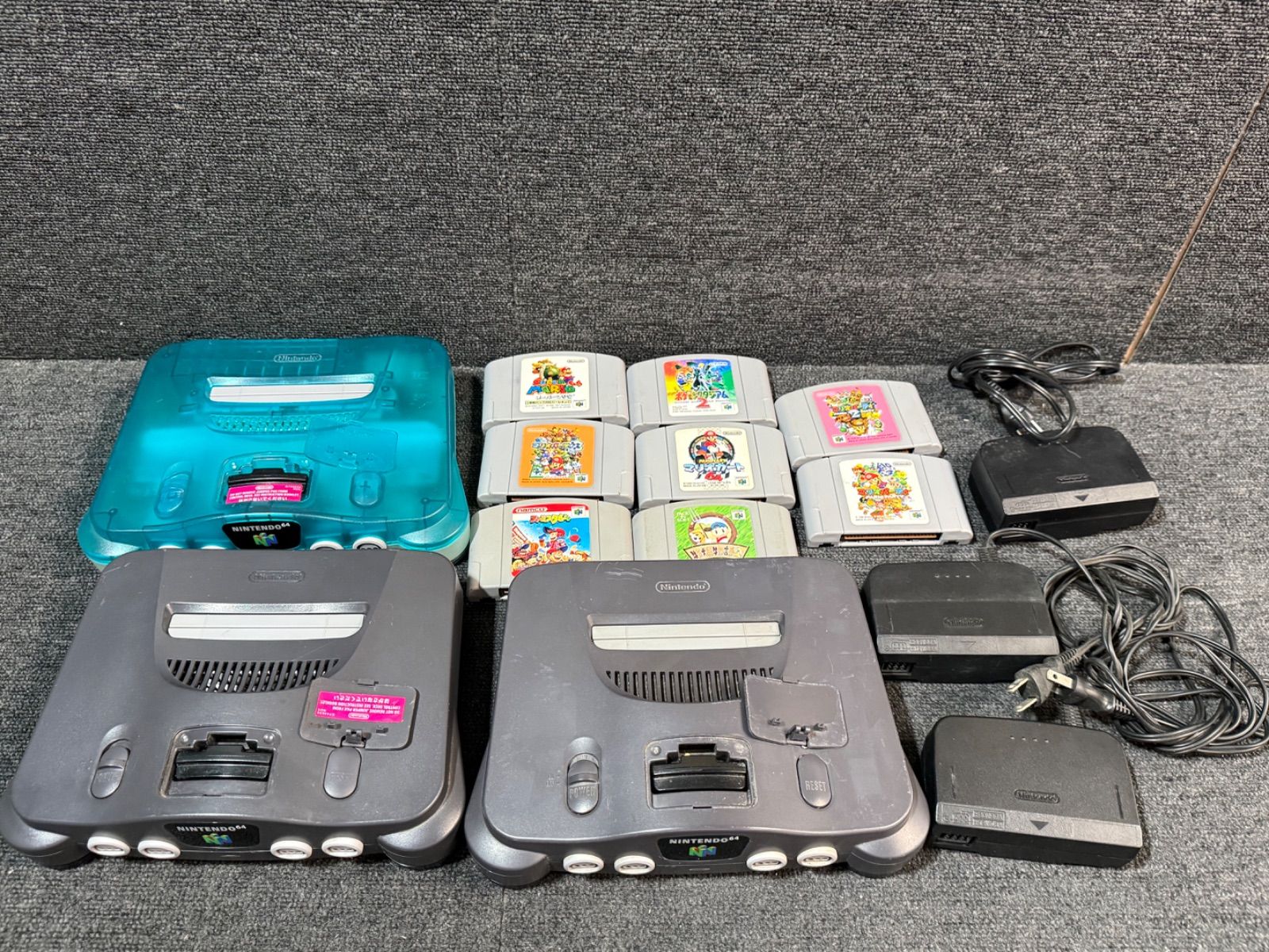 Nintendo64 本体/カセット/電源ケーブルセット 【ジャンク】 【公式通販】